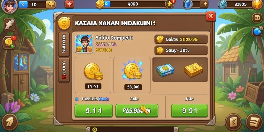 Tampilan awal yang menarik dengan karakter yang beragam.